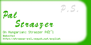 pal straszer business card